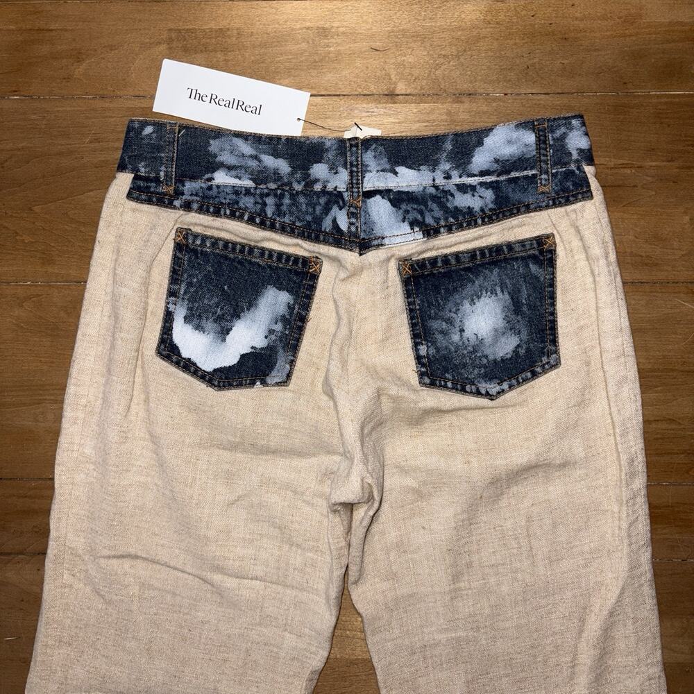 Vintage Dolce & Gabbana Archive Pant DOLCE&GABBANA Pants in mixt Linen. Cream 42
